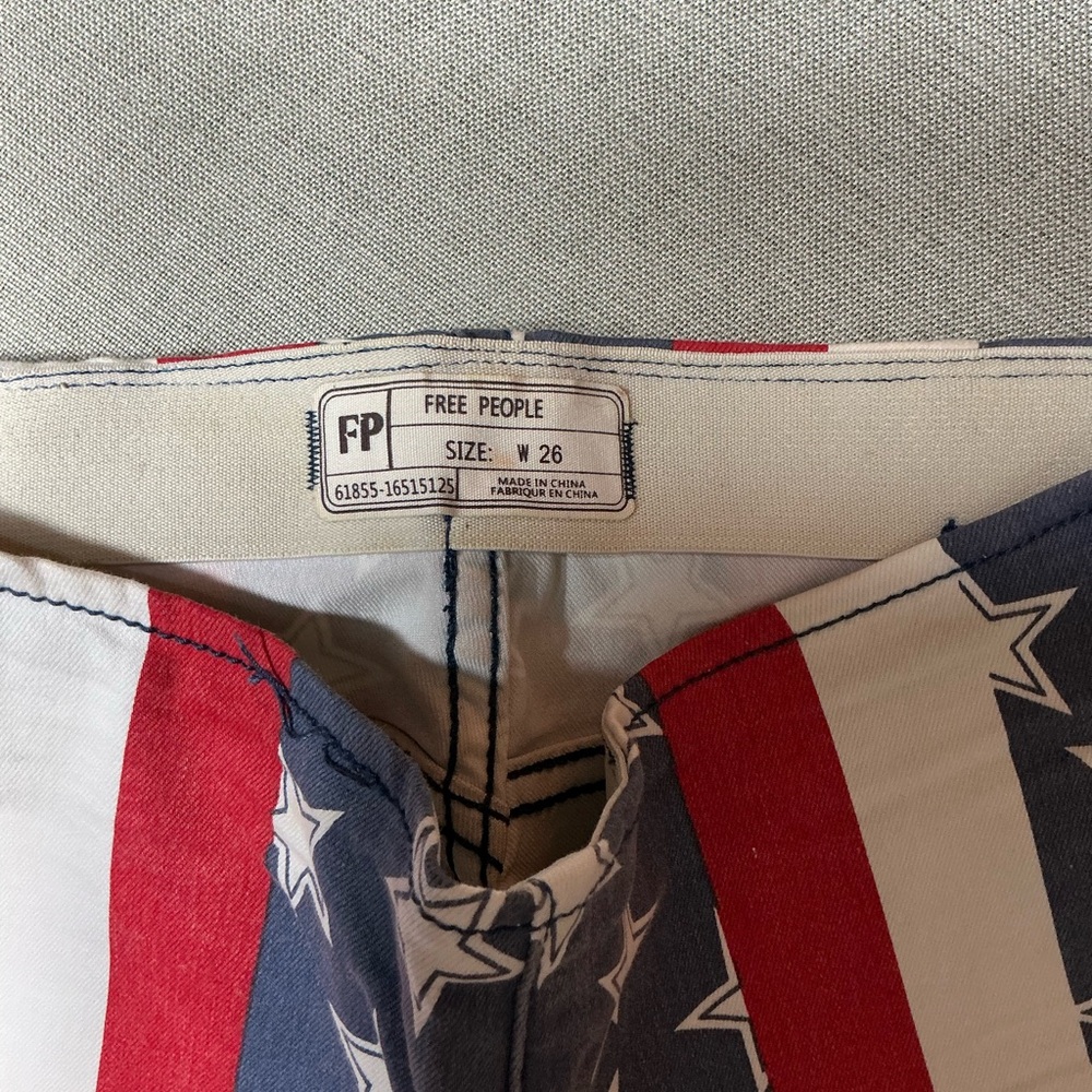 Free People Red,white,blue Shorts pull up style